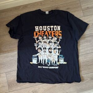 Undefeated Houston Cheaters 2017 Black T-shirt ⚾️ Size XL